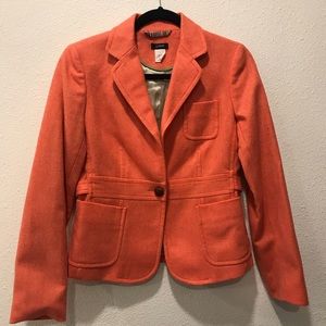 J. Crew coral pink robert noble Scotland leather button size 4